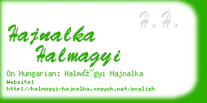 hajnalka halmagyi business card